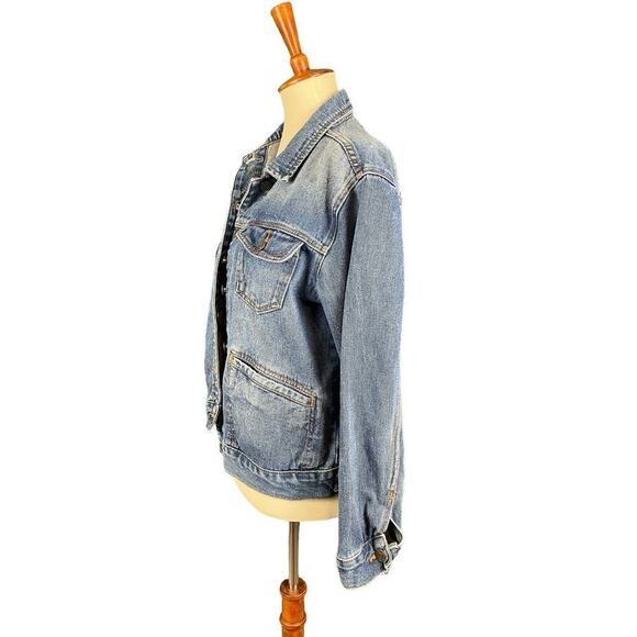 PACSUN Denim Jean Jacket Women Size Small Large Pockets 100% Cotton - Picture 9 of 11